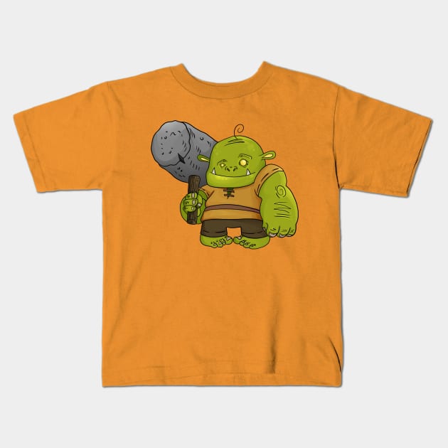 Funny Troll Kids T-Shirt by KimLeex